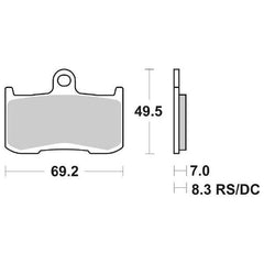 Pastiglie Freno Anteriori SBS 782 HS per KAWASAKI Z 1000 (2003->) 2003-2006