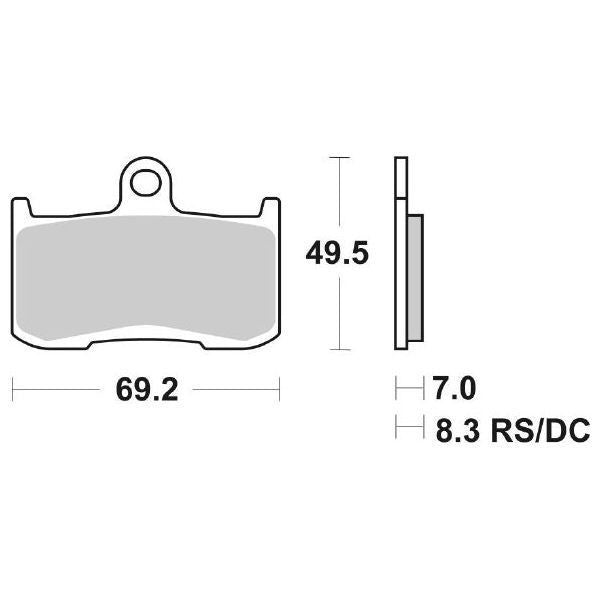 Pastiglie Freno Anteriori RACING SBS 782 DC DUAL CARBON per KAWASAKI Z 1000 (2003->) 2003-2006