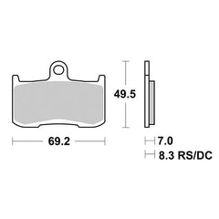 Pastiglie Freno Anteriori SBS SP-EVO 782 SP per KAWASAKI Z 1000 (2003->) 2003-2006