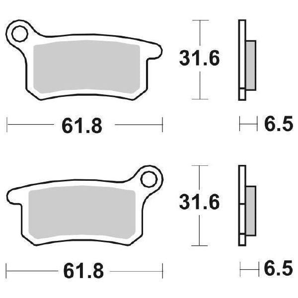 Pastiglie Freno Posteriori  CP. PAST. ANT. RSI KTM per HUSQVARNA TC 65 2017-2021, set per 1 disco