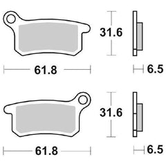 Pastiglie Freno Posteriori  CP. PAST. ANT. RSI KTM per HUSQVARNA TC 65 2017-2021, set per 1 disco