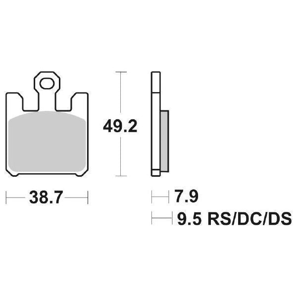 Pastiglie Freno Anteriori SBS 788 DC DUAL CARBON 4 pastiglie per KAWASAKI Mean Streak 1600 2004-2007