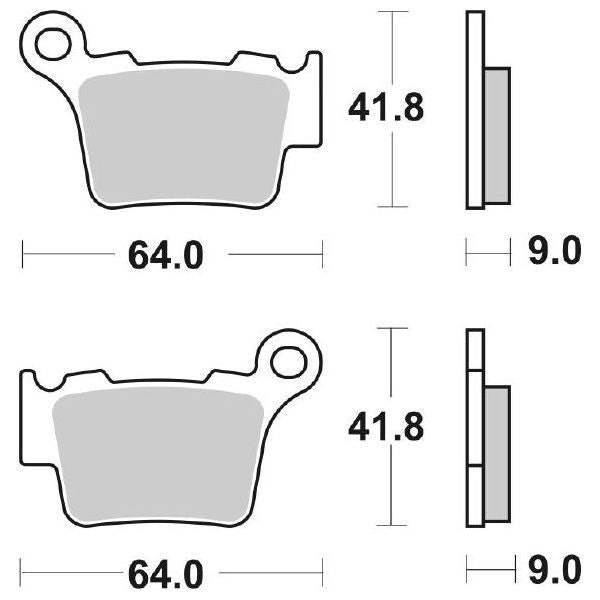 Pastiglie Freno Posteriori  SBS 791 CS (CARBON SILVER) per GAS GAS EC 350 F 2021-2022, set per 1 disco