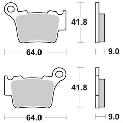 Pastiglie Freno Posteriori  SBS 791 CS (CARBON SILVER) per GAS GAS EC 350 F 2021-2022, set per 1 disco