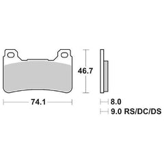 Pastiglie Freno Anteriori   RACING SBS 809 DS per HONDA CB 1000 R 2008-2013, set per 1 disco