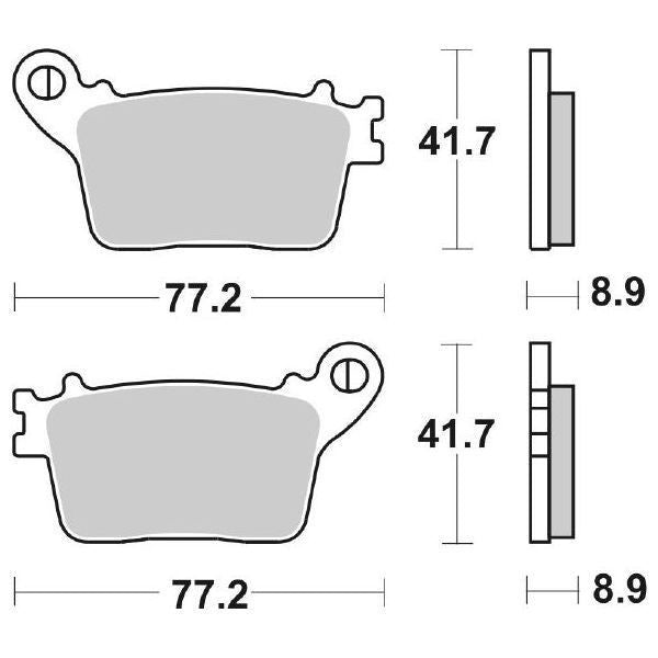 Pastiglie Freno Posteriori  SBS HONDA per HONDA CBR 1000 RR 2006-2019, set per 1 disco