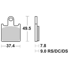 Pastiglie Freno Anteriori  SBS RACING 838 HS per KAWASAKI GTR 1400 2007-2014