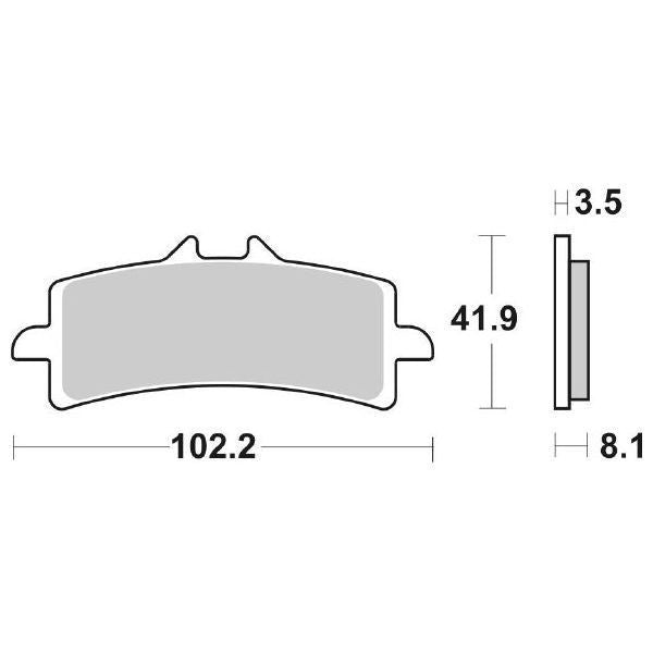 Pastiglie Freno Anteriori SBS 841 HS per APRILIA RSV4 1000 RR 2019-2021