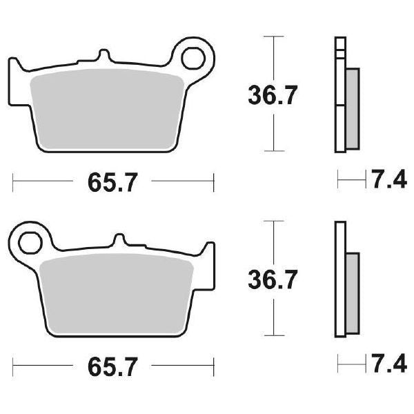 Pastiglie Freno Posteriori  SBS.POST. BETA 350 ALP 04/08 per BETA RR 125 2t 2018-2021, set per 1 disco