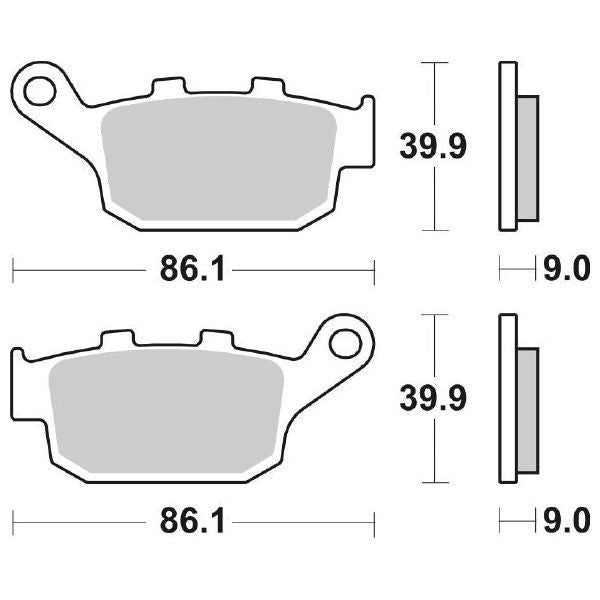 Pastiglie Freno Anteriori/Posteriori  SBS 881 LS per HONDA Africa Twin CRF 1000 L Adventure Sports 2018-2020, set per 1 disco