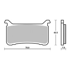 Pastiglie Freno Anteriori CP.PAST.FRENO HS HONDA per HONDA CB 1000 R 2018-2023