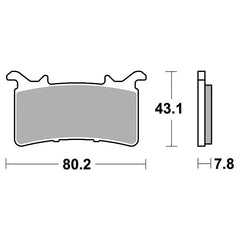 Pastiglie Freno Anteriori    per BMW M 1000 RR 2020-2023, set per 1 disco