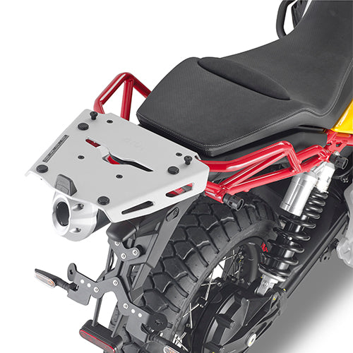 GIVI Attacco posteriore in alluminio anodizzato specifico per bauletto MONOKEY® SRA8203 per MOTO GUZZI V85 TT 2019