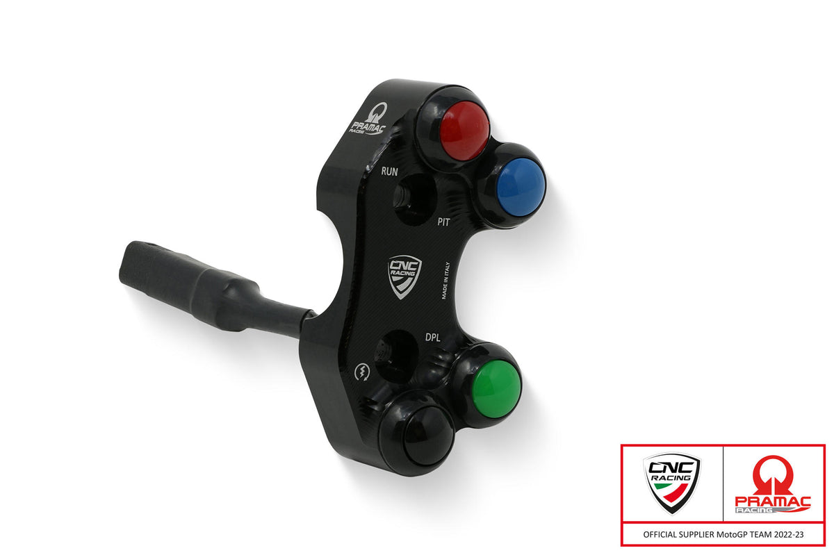 CNC RACING Pulsantiera destra Ducati Panigale V4R - pompa freno radiale Brembo OEM e RCS - Pramac Racing Limited Edition