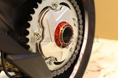 EVOTECH Tuerca piñón y tuerca rueda trasera en ergal M48x1.5 Ducati y MV Agusta