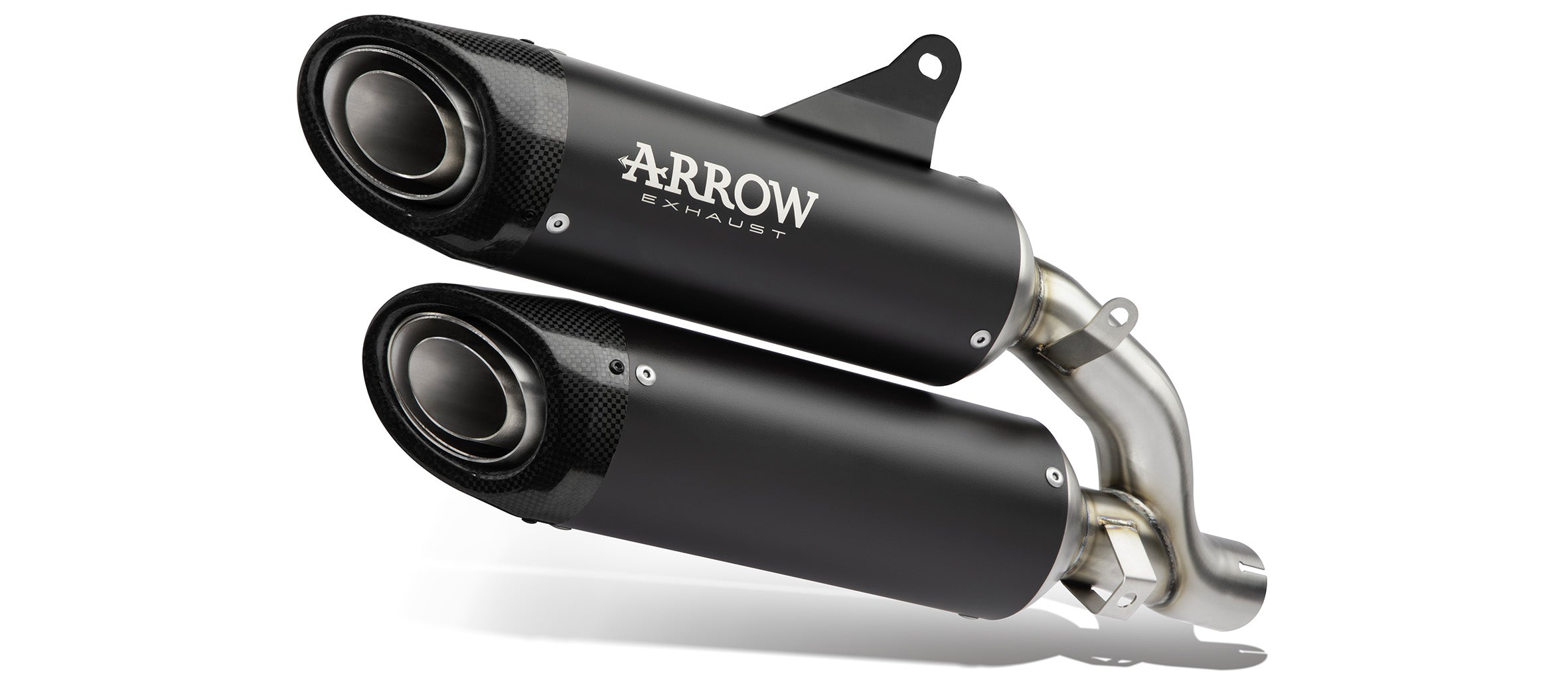 ARROW Terminali Round-Sil carbonio omologati (Dx+ Sx) per Yamaha MT-03 2005-2014