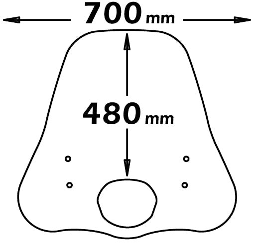 ISOTTA Parabrezza media protezione per HONDA SH 125i - 150i 2009 - 05/2012