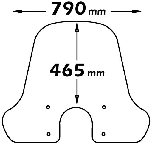 ISOTTA Parabrezza Classic di medie dimensioni per PIAGGIO VESPA GT 125/200/250 2003-2012  300 GTS 2008 - 2021