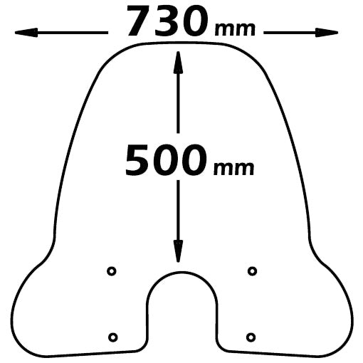 ISOTTA Parabrezza media protezione sym fiddle II 50 125 2008-2014