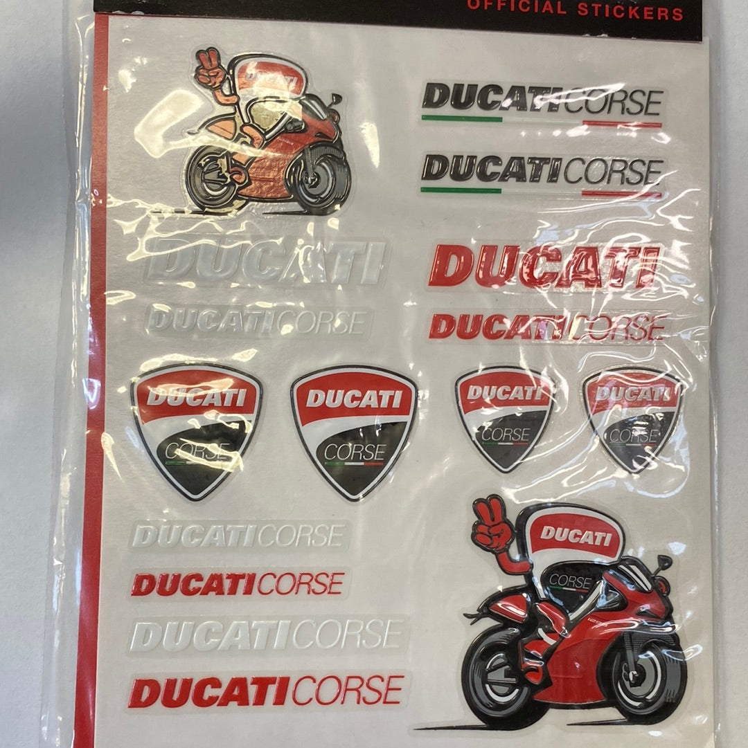 Kit Adesivi Ducati Corse Ufficiali, 16 stickers