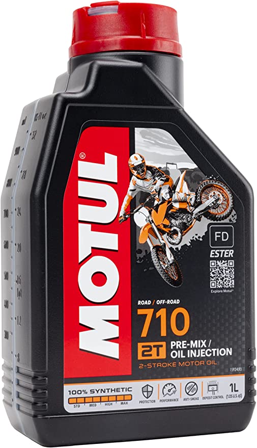 MOTUL 710 2T 4L and 1L 100% synthetic 2-stroke blend oil