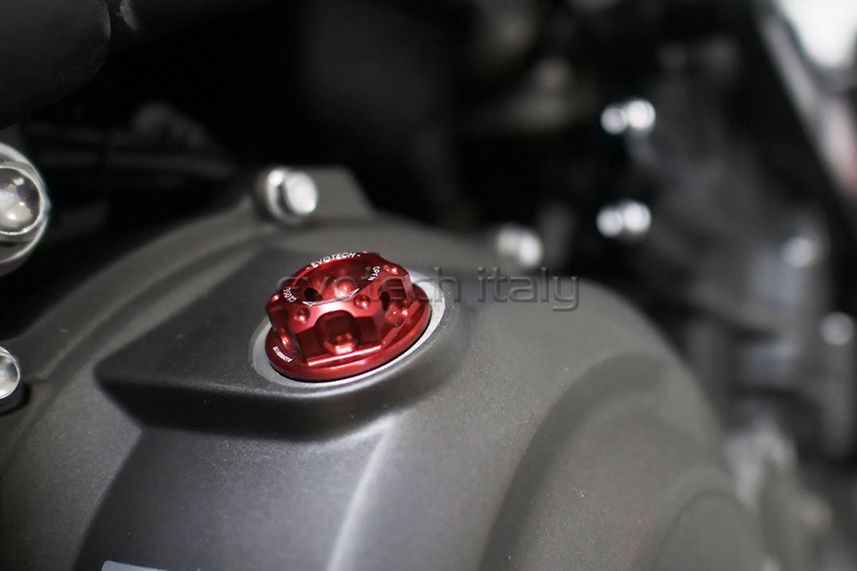 EVOTECH OIL CAP ERGAL HONDA DUCATI KAWASAKI TRIUMPH YAMAHA M20x2,5 RED