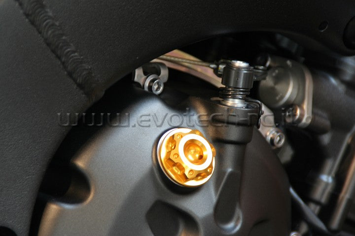 EVOTECH OIL CAP ERGAL YAMAHA MT07 R6 MT10 XSR700 R3 M26x3 GOLD