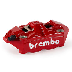 Pinza monobloque BREMBO Racing M4 - 120988589 - derecha int. 100 milímetros. logotipo blanco rojo