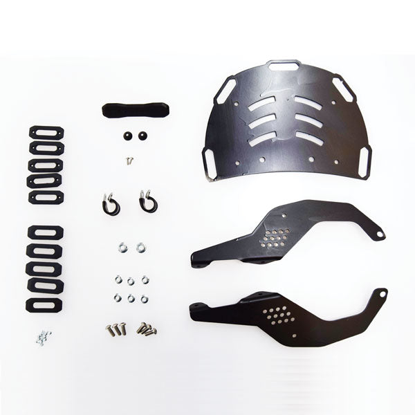 ISOTTA Portapacchi posteriore in alluminio di colore nero testurizzato per Moto Guzzi V7 III