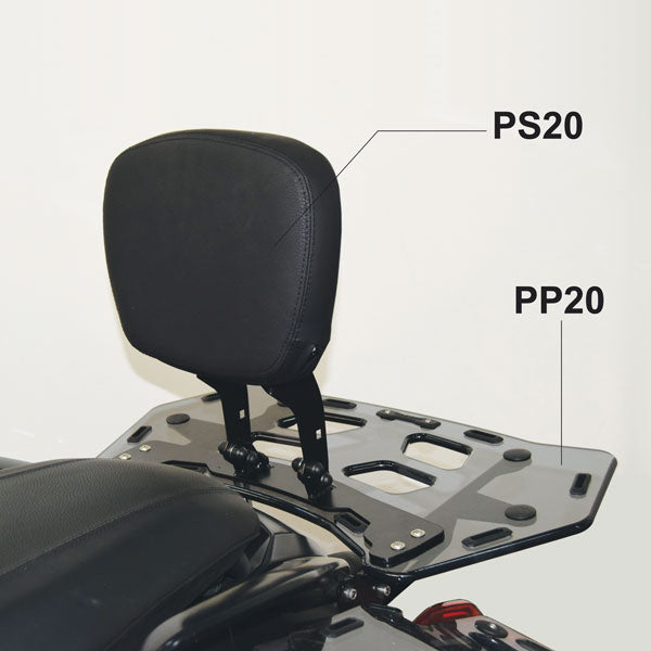 ISOTTA KIT: portapacchi posteriore in PMMA + schienale per il passeggero BMW K 1600 Bagger (2017>)