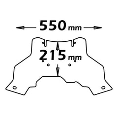 ISOTTA Lastra di ricambio inferiore per cupolino regolabile per BMW F 650-800 gs 2008>07/2012