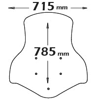 ISOTTA Parabrezza media protezione per suzuki burgman 125-200 2014-2017