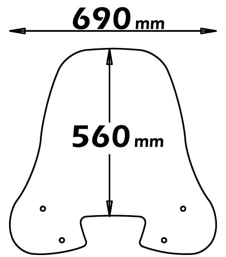 ISOTTA Parabrezza media protezione per HONDA SH 1996 - 2001