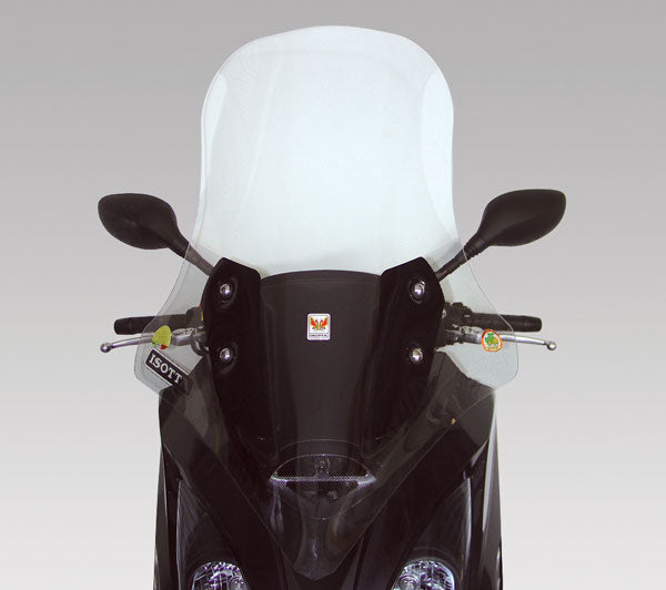 ISOTTA parabrezza per KYMCO XCITING R 300-500  2007-2014  CON SERIGRAFIA ANTI REFRAZIONE SOLARE