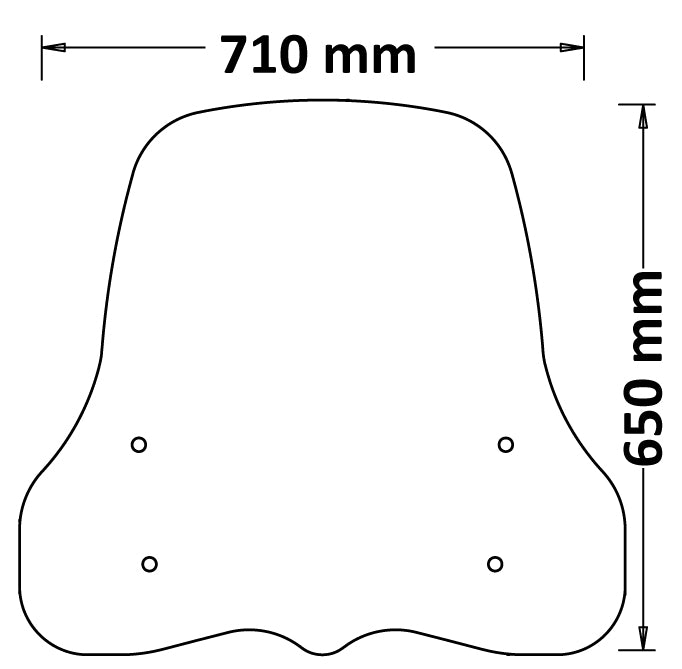 ISOTTA PARABREZZA MEDIA PROTEZIONE KYMCO AGILITY R16 PLUS CON SERIGRAFIA ANTI REFRAZIONE SOLARE