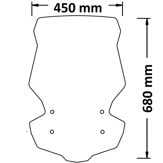 ISOTTA PARABREZZA MEDIA PROTEZIONE COMPLETO DI SPOILER KYMCO DTX 360 2021 669