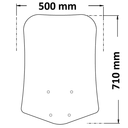 ISOTTA Parabrezza media protezione per  KEEWAY VIESTE 125 -  LEXMOTO AURA 125 E5  - KL BRERA 125 669