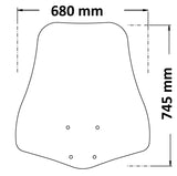 ISOTTA Parabrezza maxi per KEEWAY VIESTE 125 -  LEXMOTO AURA 125 E5  - KL BRERA 125