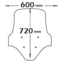 ISOTTA PARABREZZA MEDIA PROTEZIONE SYM - CRUISER 300 2017> 201