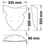 ISOTTA CUPOLINO TOURING ALTO FUME' CHIARO - YAMAHA MT-09 2017 - 2022