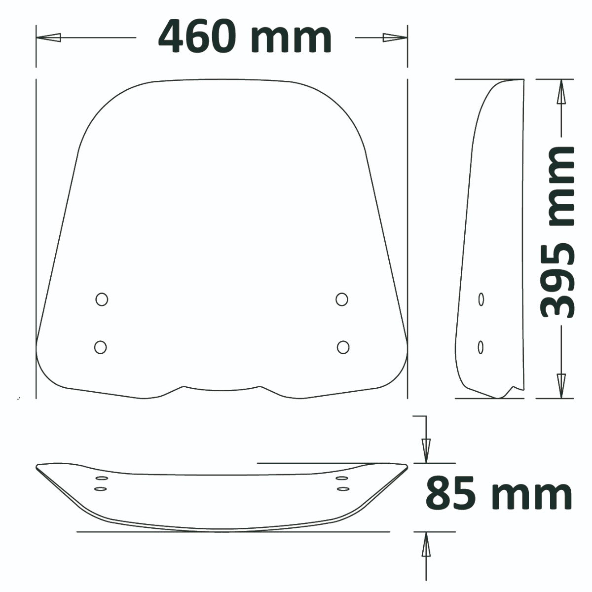 ISOTTA Kit: parabrezza bassa protezione trasparente e coppia di paramani fumé chiaro