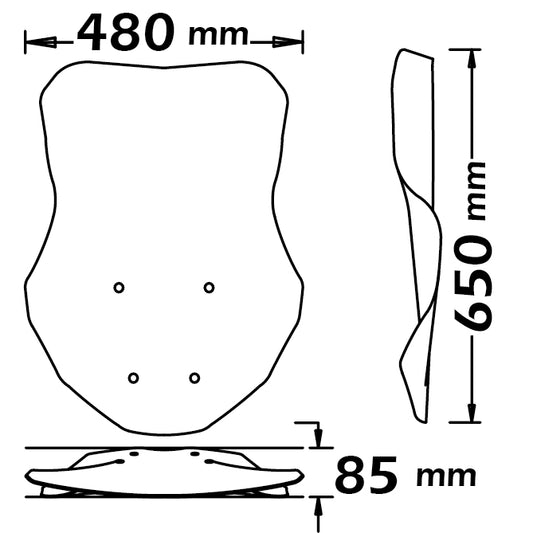 ISOTTA Parabrezza per Honda  X-adv 750 669