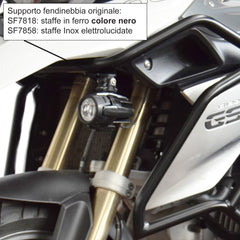 ISOTTA Staffa per fendinebbia IN ACCIAIO INOX per BMW R 1200 GS LC STD 2013-16