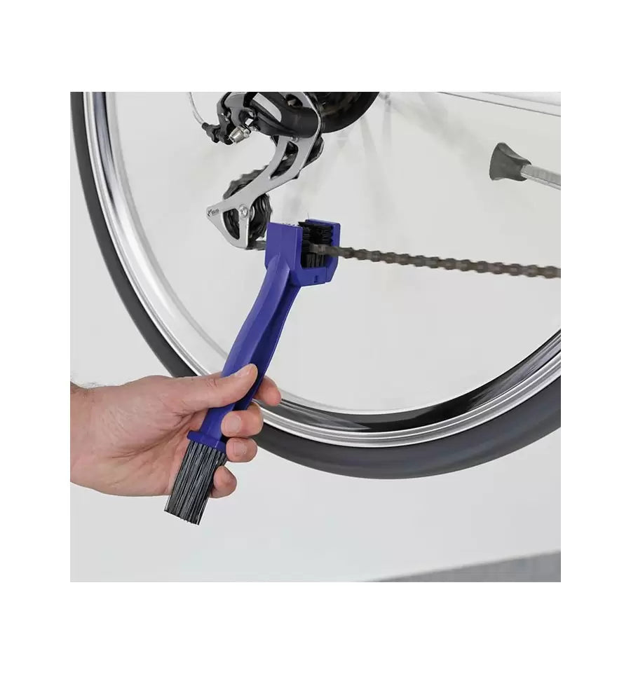 Set 4 Spazzole Per Pulizia Catena Moto E Bici - Multifunzionale, Con Doppia Testina - Blu E Rosso - Foto 11