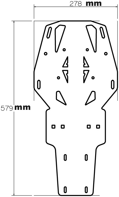 ISOTTA Supporto piastra porta baule per CAN AM RYKER 600/900/RALLY-2019>