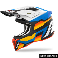 Casco AIROH STRYCKER Moto Cross Enduro Gráficos GLAM