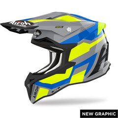 Casco AIROH STRYCKER Moto Cross Enduro Gráficos GLAM