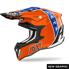 AIROH STRYCKER Cross Enduro Casco de motocicleta Gráficos HAZZARD