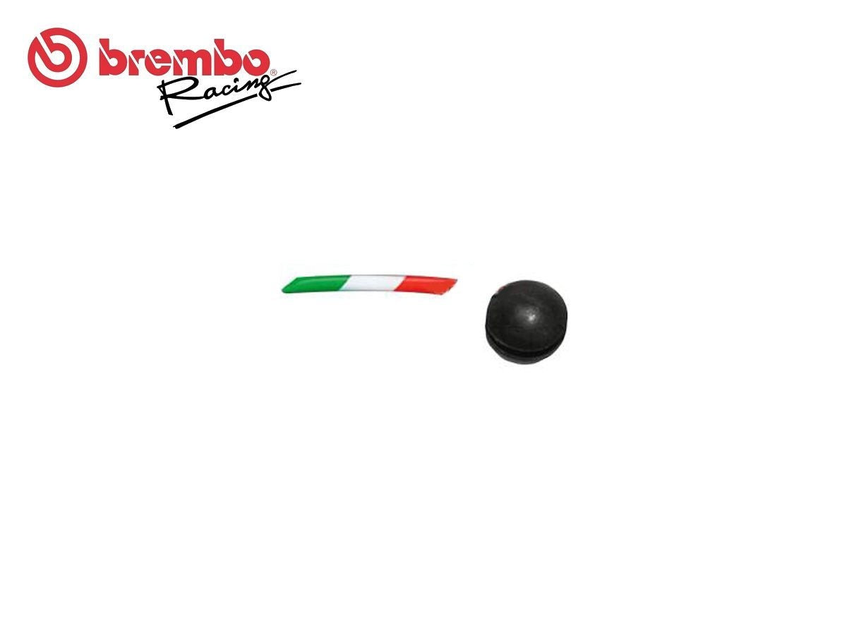 BREMBO RACING TAPPO IN GOMMA + ADESIVO BANDIERA TRICOLORE RCS Corsa Corta - 110C74089