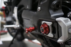 EVOTECH REAR WHEEL NUT HONDA KAWASAKI TRIUMPH YAMAHA RED